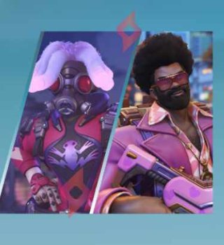 Image Skin Flirty Flare Baptiste and DJ Lucio Free Overwatch 2